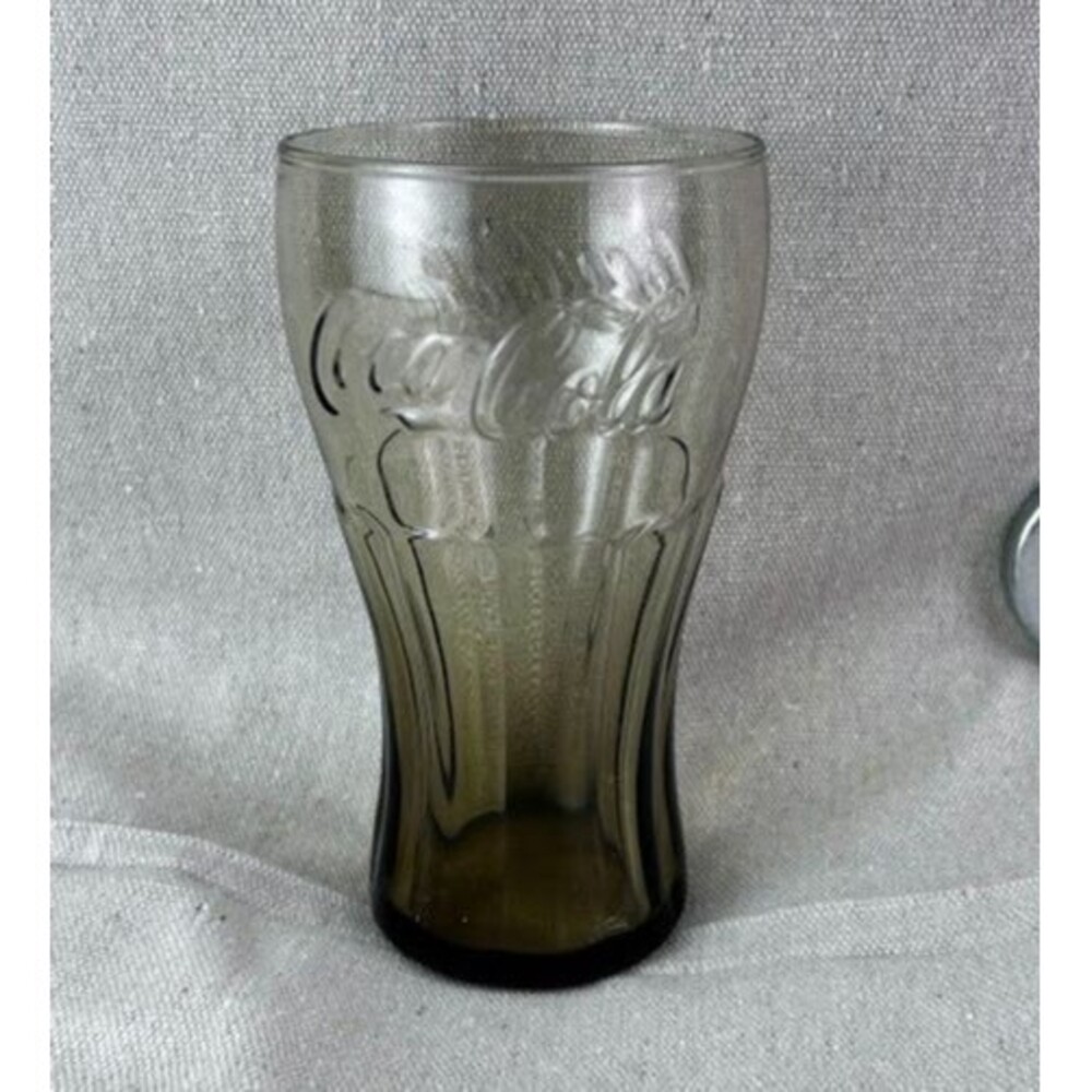 Vintage Coca Cola Brown Glasses 6” Tall